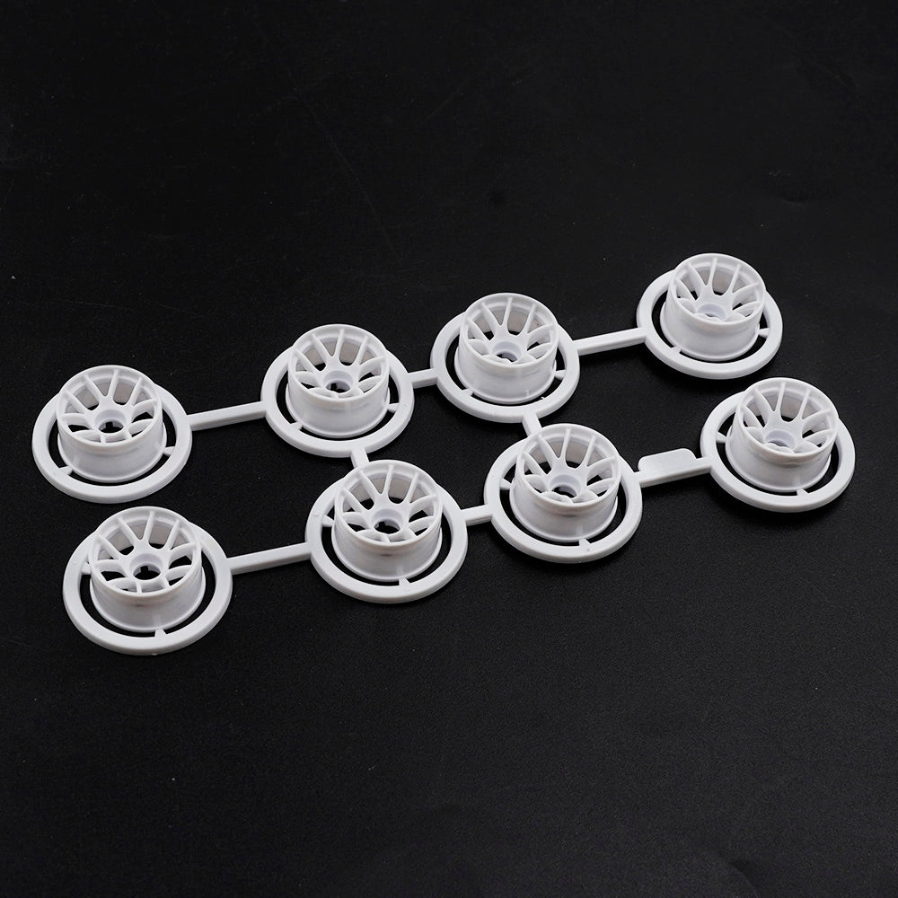 Yeah Racing WL-0160WH Plastic Narrow Rim Set 11mm (Offset 0 +1 +2 +3) White for 1/28 RWD Mini-Z (Copy)