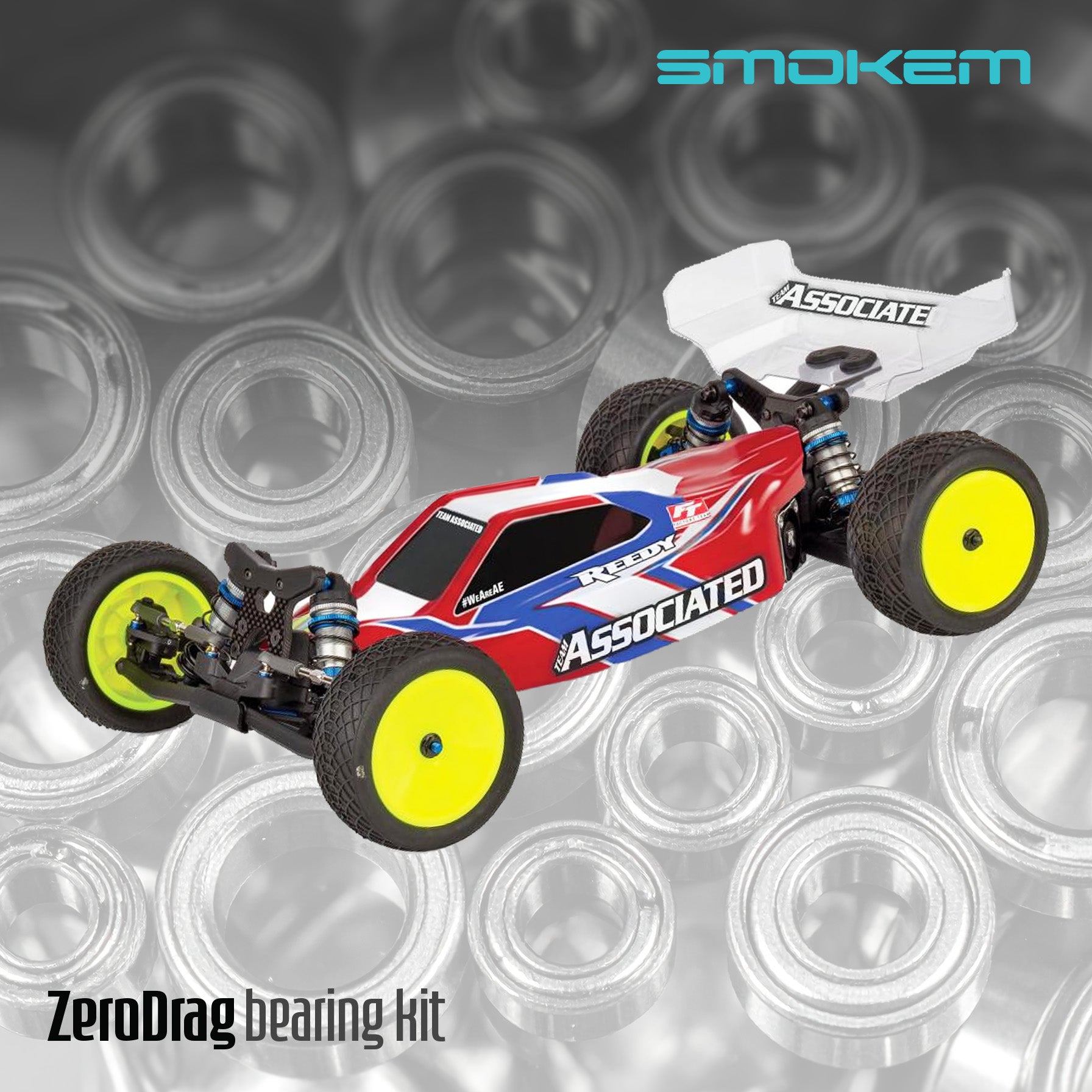 Smokem 70020 ZeroDrag Bearing Kit for RC10B7.1 + RC10B7.1D