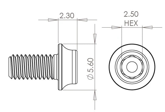 R1 Wurks 900030 Titanium Screw Packs, M3 Button Head (4pcs)