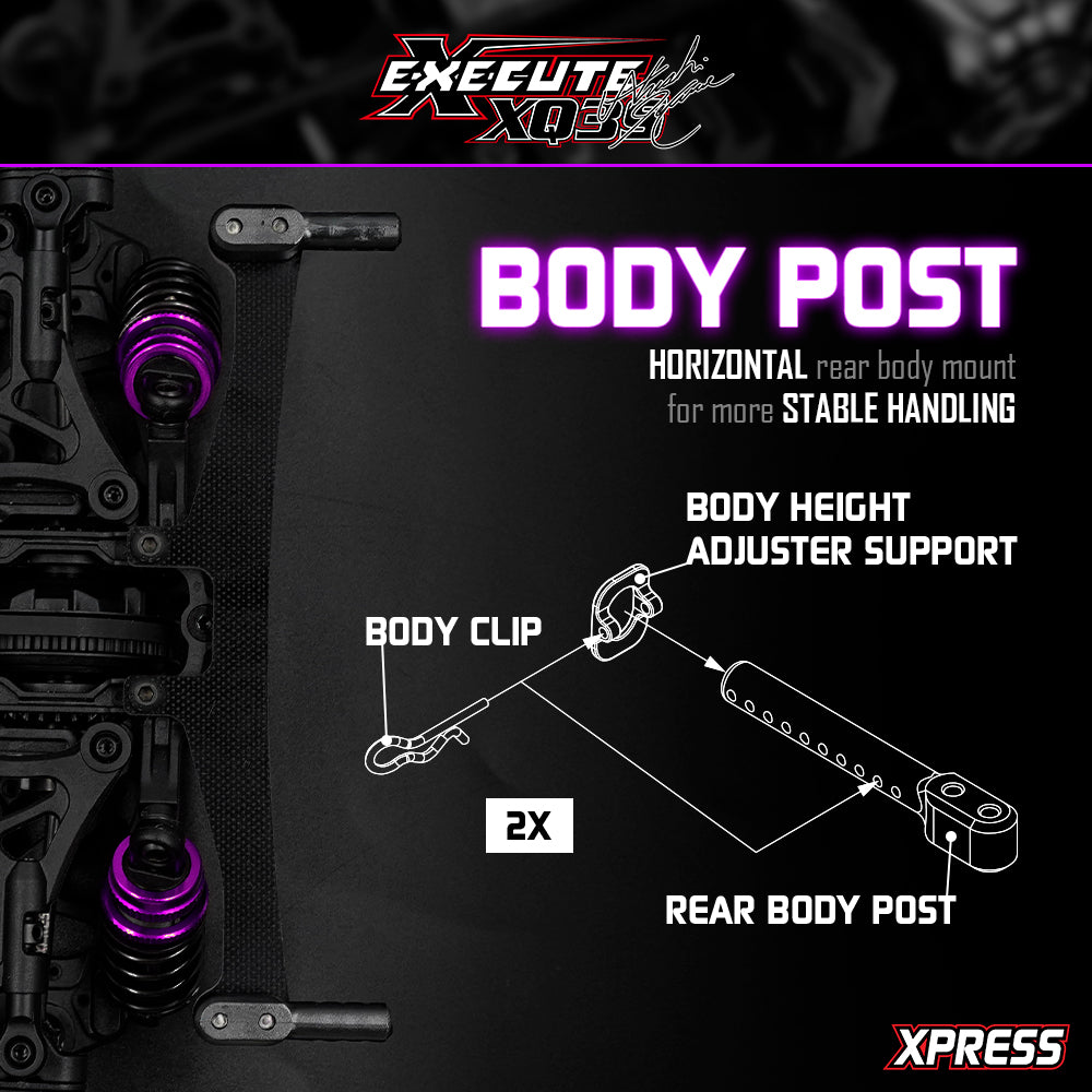 *Pre-order* Xpress XP-90051 Execute XQ3S Purple Hara Edition 1/10th Sport 4WD Touring Car Kit