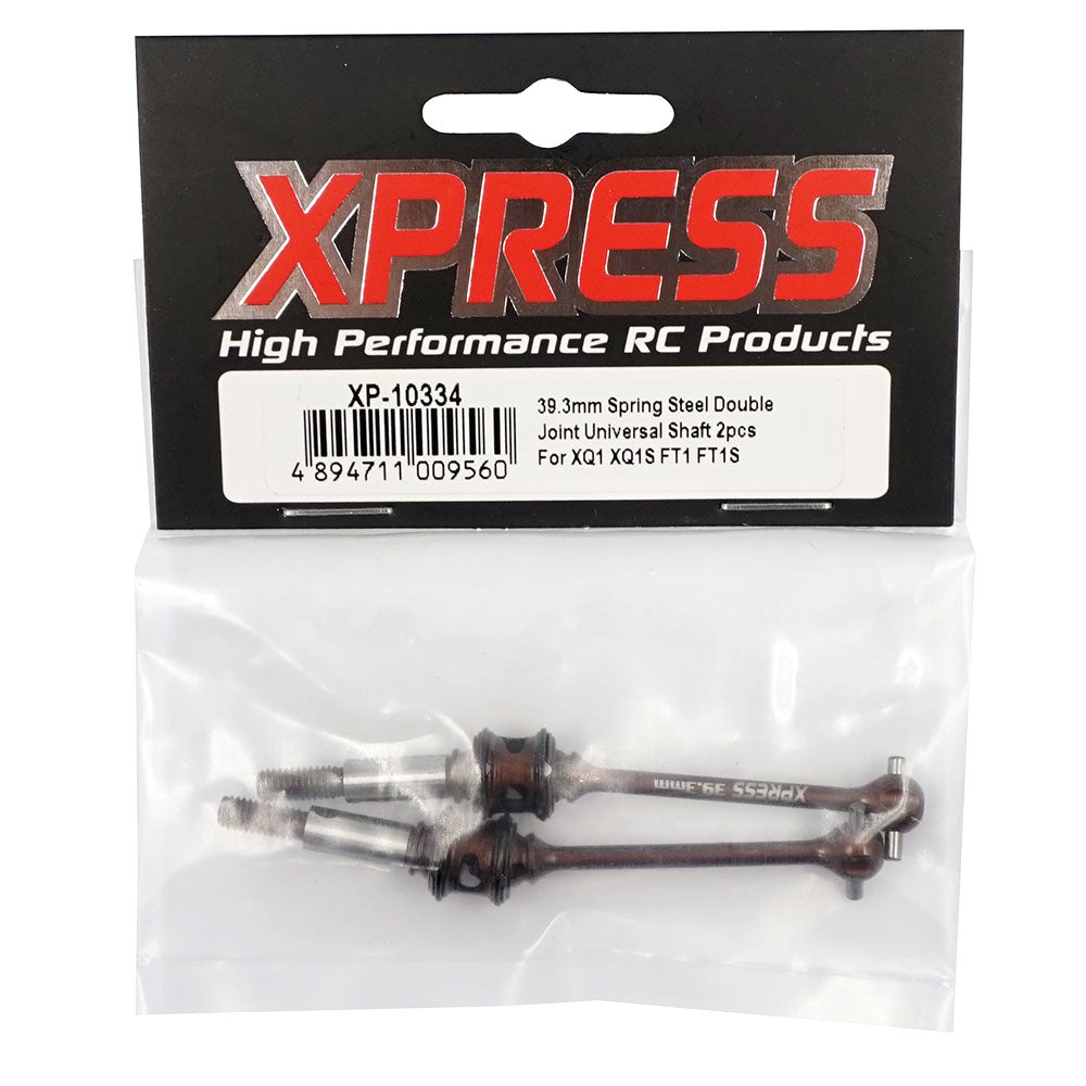 Xpress XP-10334 39mm Spring Steel Double Joint Universal Shaft 2pcs