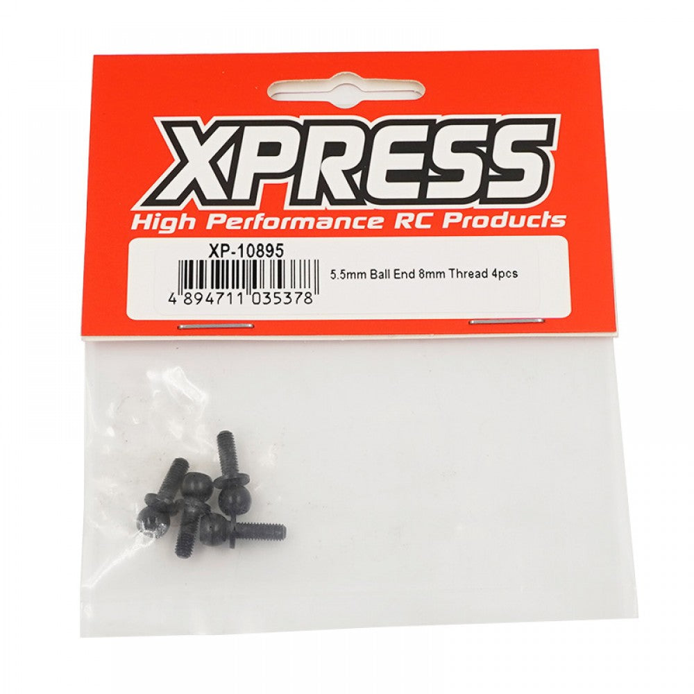 Xpress XP-10895 5.5mm Ball End 8mm Thread 4pcs