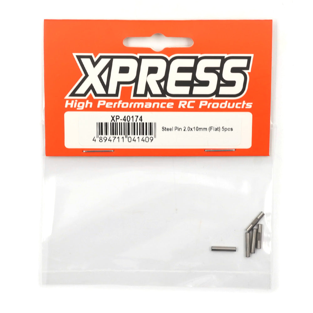 Xpress XP-40174 Steel Pin 2.0x10mm (Flat) 5pcs