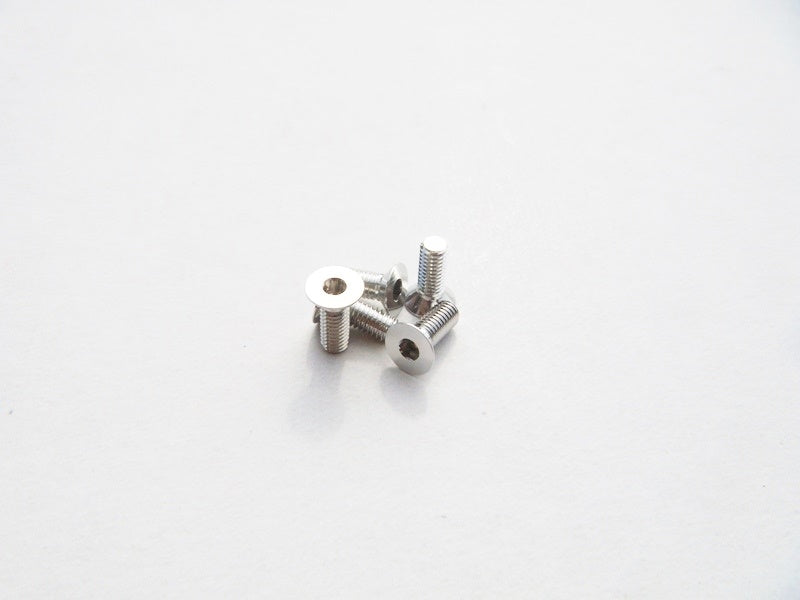 Hiro Seiko Aluminium M3 Hex Flat Head Screw (Silver - 5 pcs)