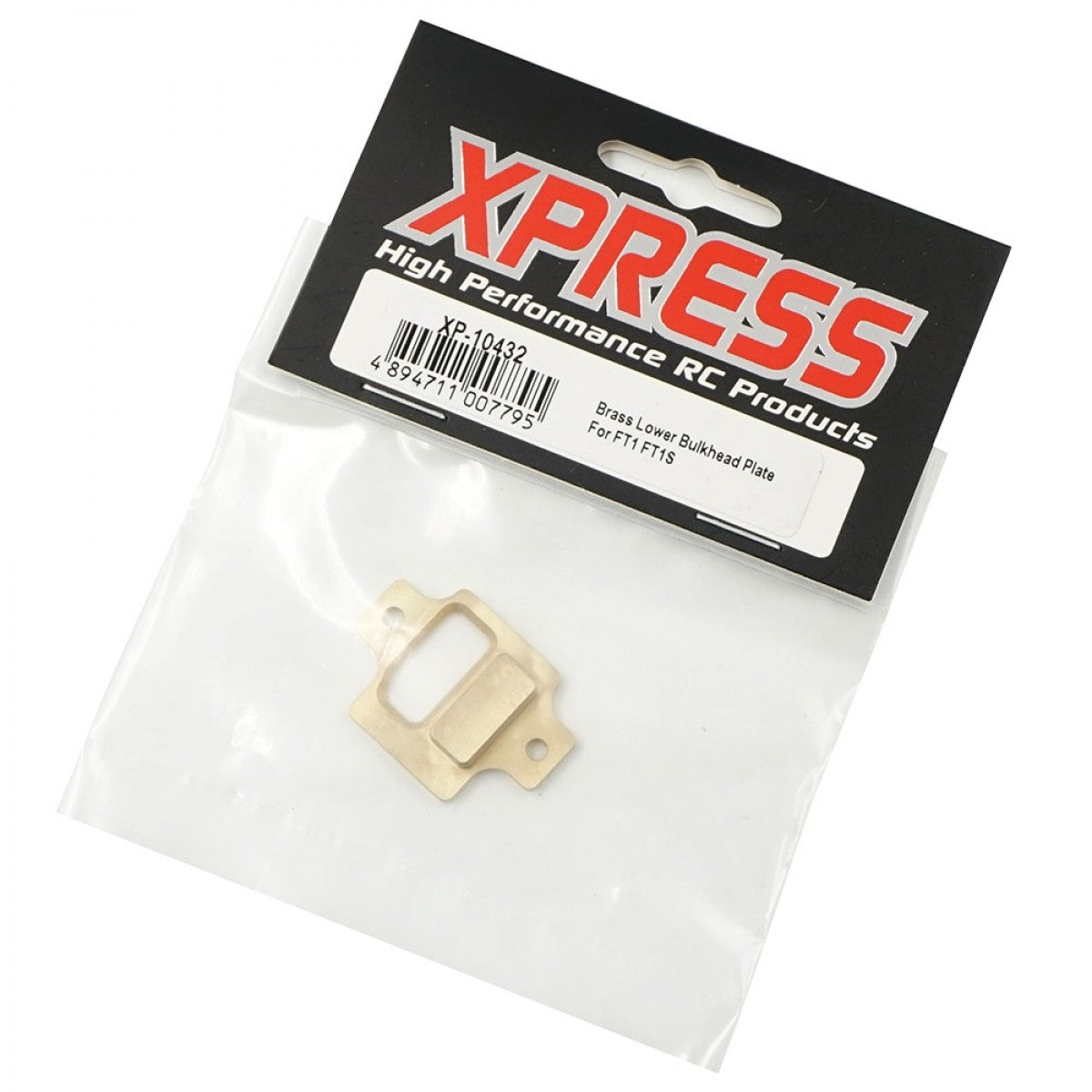 Xpress XP-10432 Brass Lower Bulkhead Plate For Execute FT1 FT1S