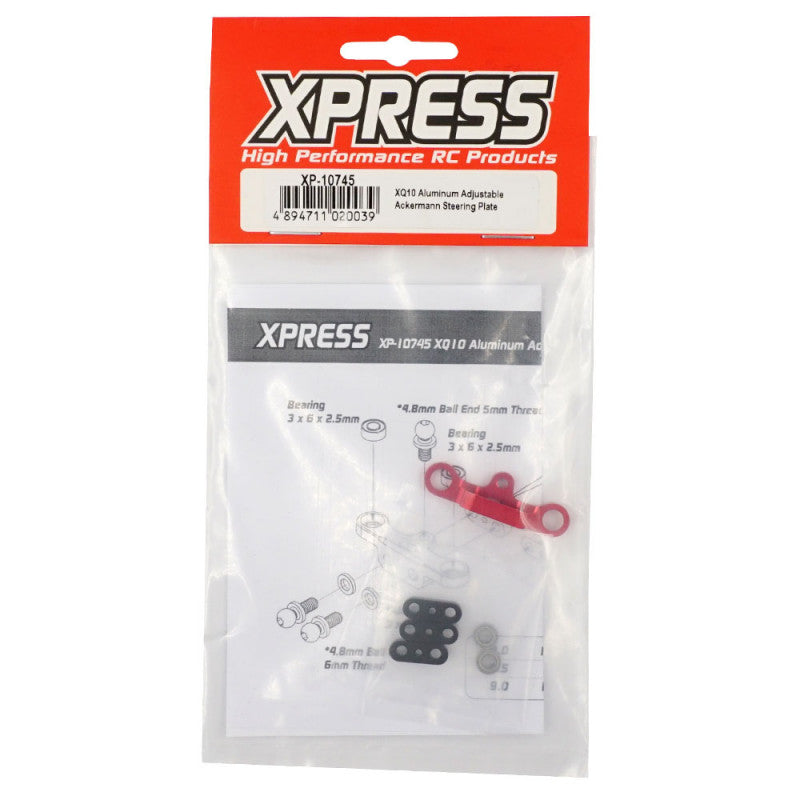 Xpress XP-10745 XQ10 Aluminum Adjustable Ackermann Steering Plate