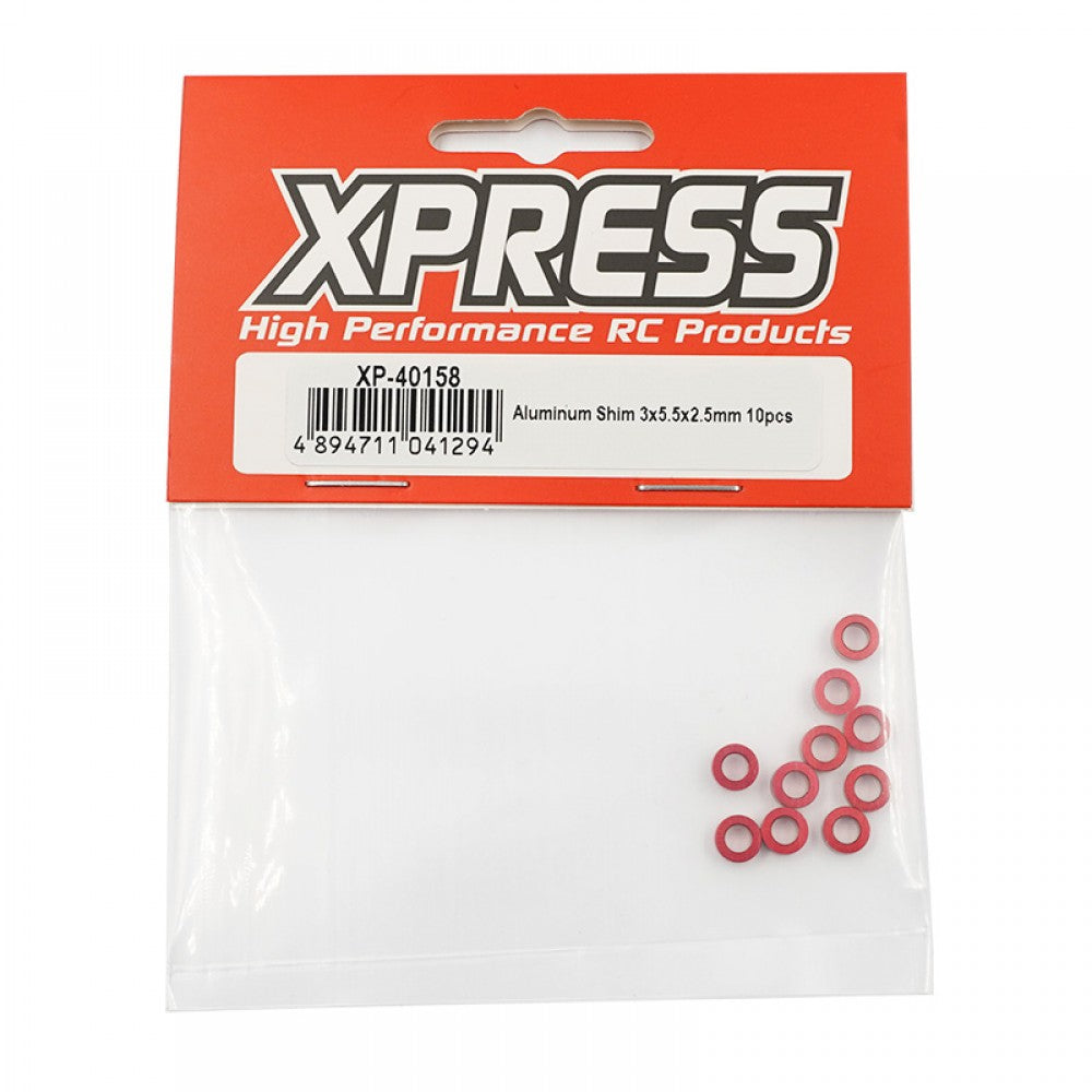 Xpress XP-40158 Aluminum Shim 3x5.5x2.5mm 5pcs