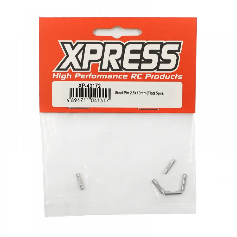 Xpress XP-40172 Steel Pin 2.5x10mm (Flat) 5pcs