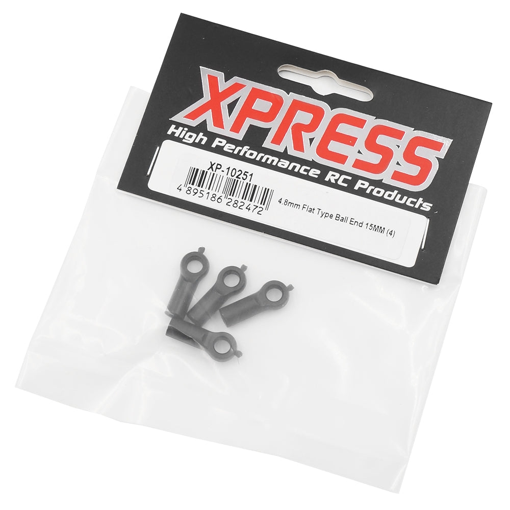 Xpress XP-10251 4.8mm Low Profile Ball End 15mm (4pcs)