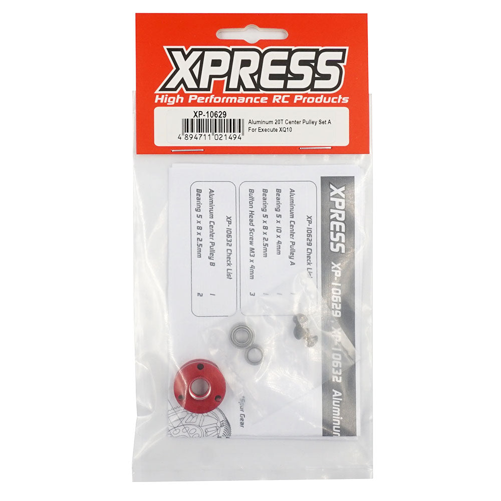 Xpress XP-10629 XQ10 Aluminium 20T Center Pulley Set A