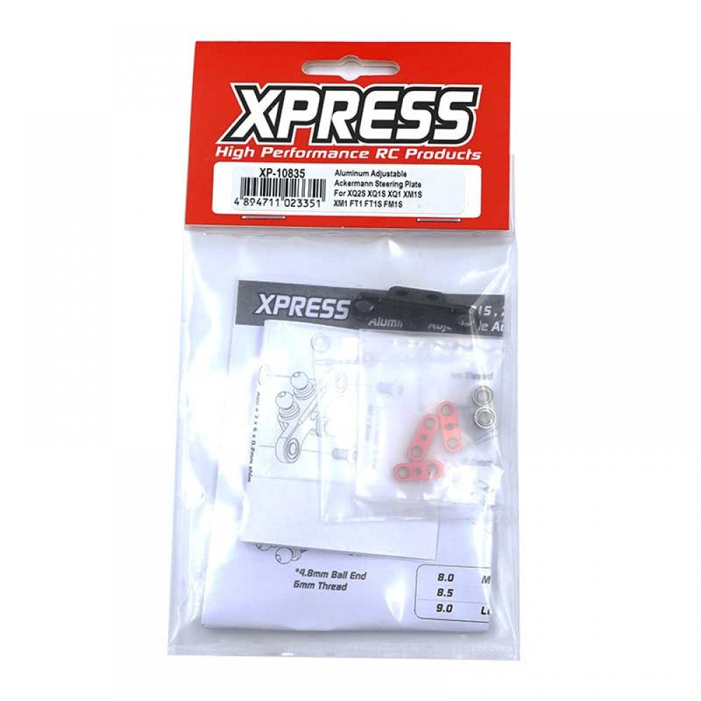 Xpress XP-10835 Aluminium Adjustable Ackermann Plate for Execute Series (except XQ10)