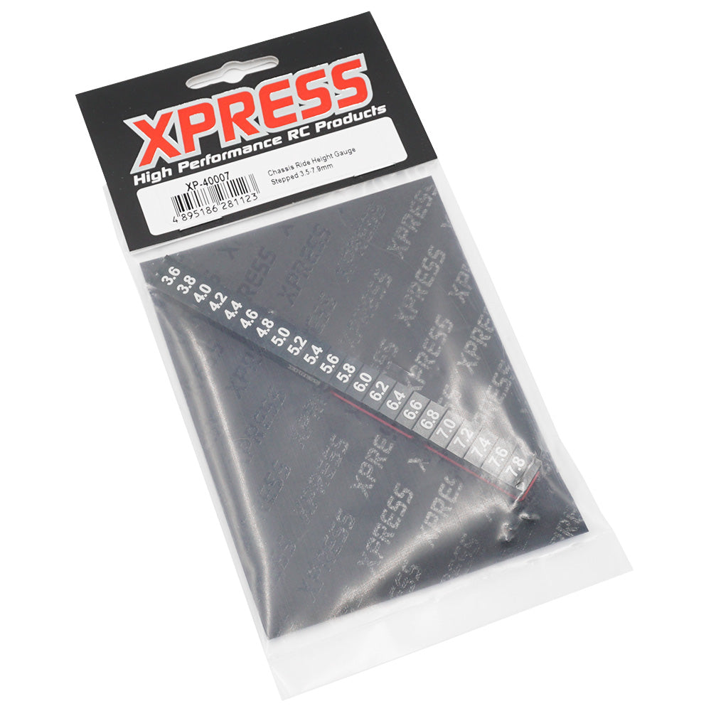 Xpress XP-40007 Ultra Fine Chassis Ride Height Gauge Stepped 3.5-7.9mm